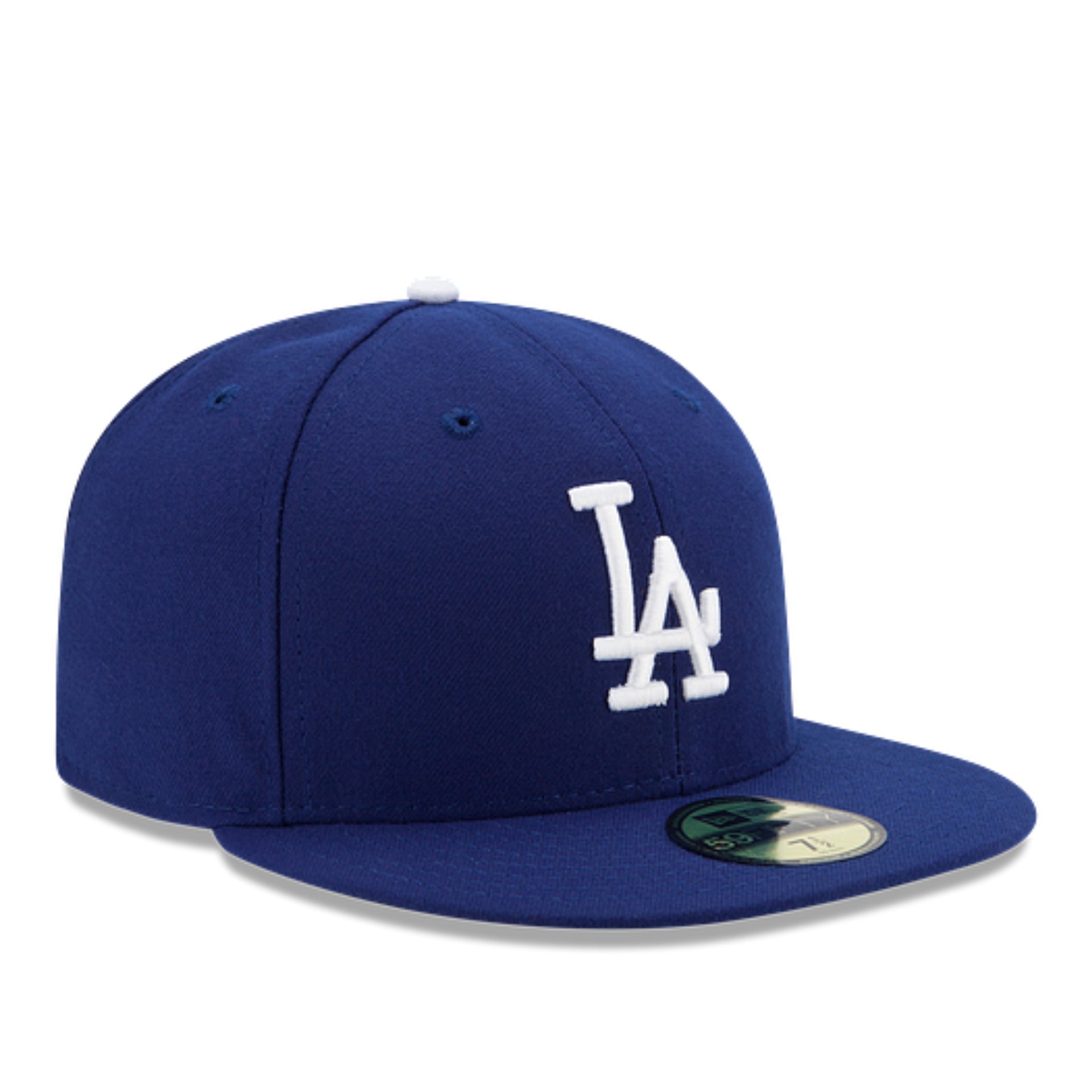 YOUTH Los Angeles Dodgers Authentic Blue 59FIFTY Fitted Hat front right view