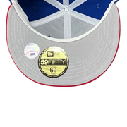 NewEra MLB Chicago Cubs Cooperstown Visor Hit Collection 59FIFTY Fitted Men's Hat Under Visor