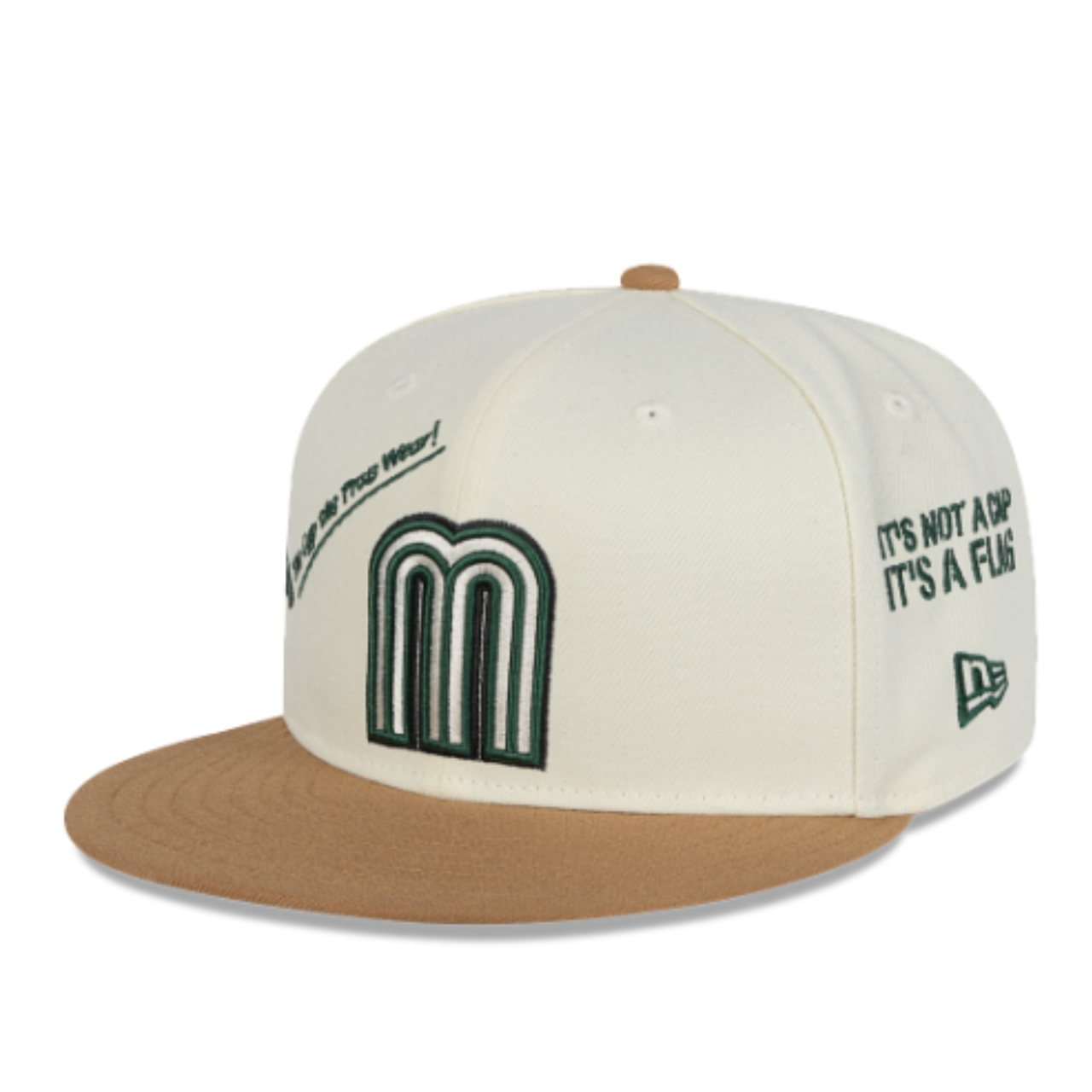 New Era 100th Mexico Baseball Collection Khaki 59FIFTY Fitted Hat