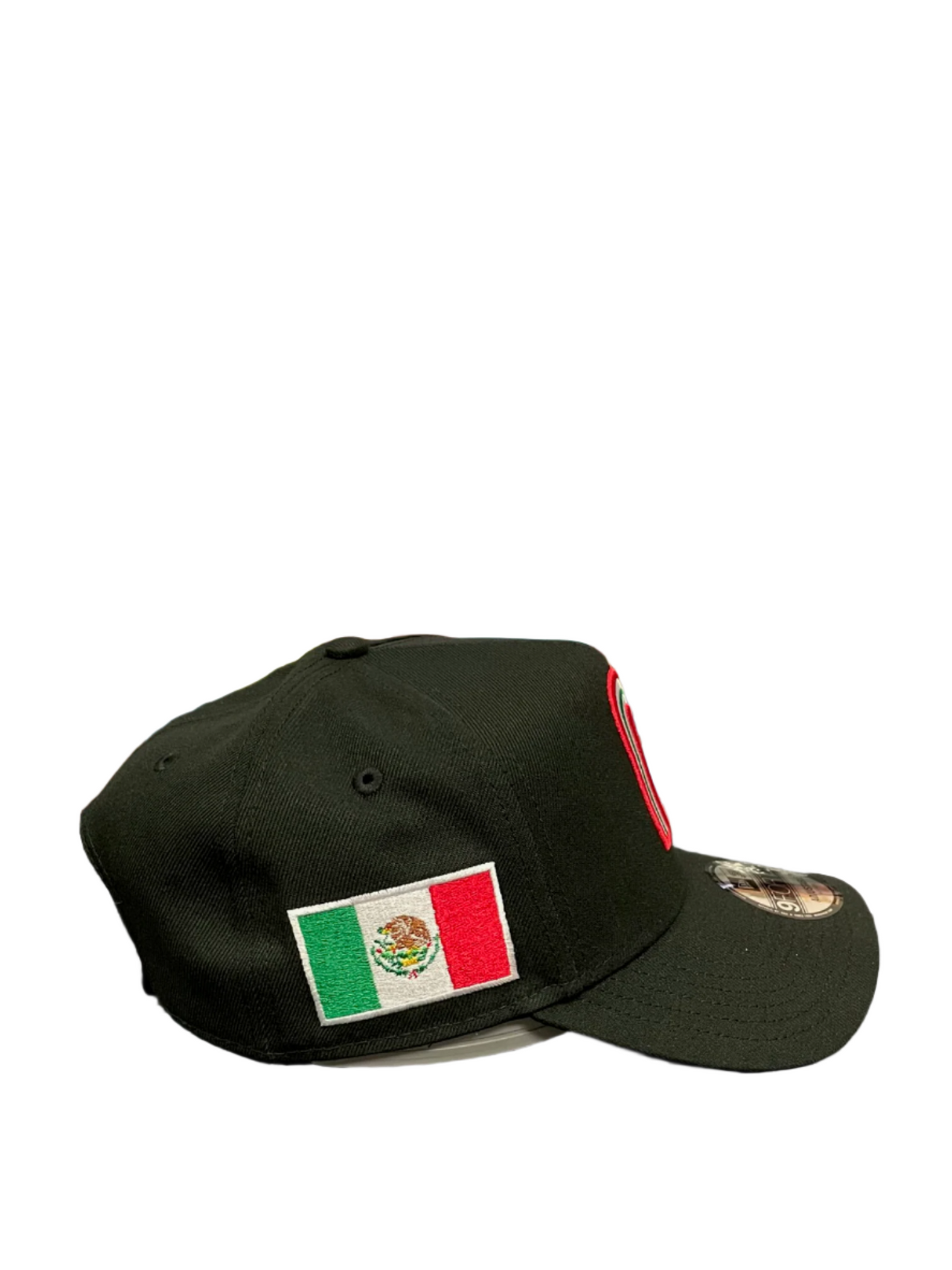 Side of New Era Mexico Black 9Forty A-Frame Snapback 