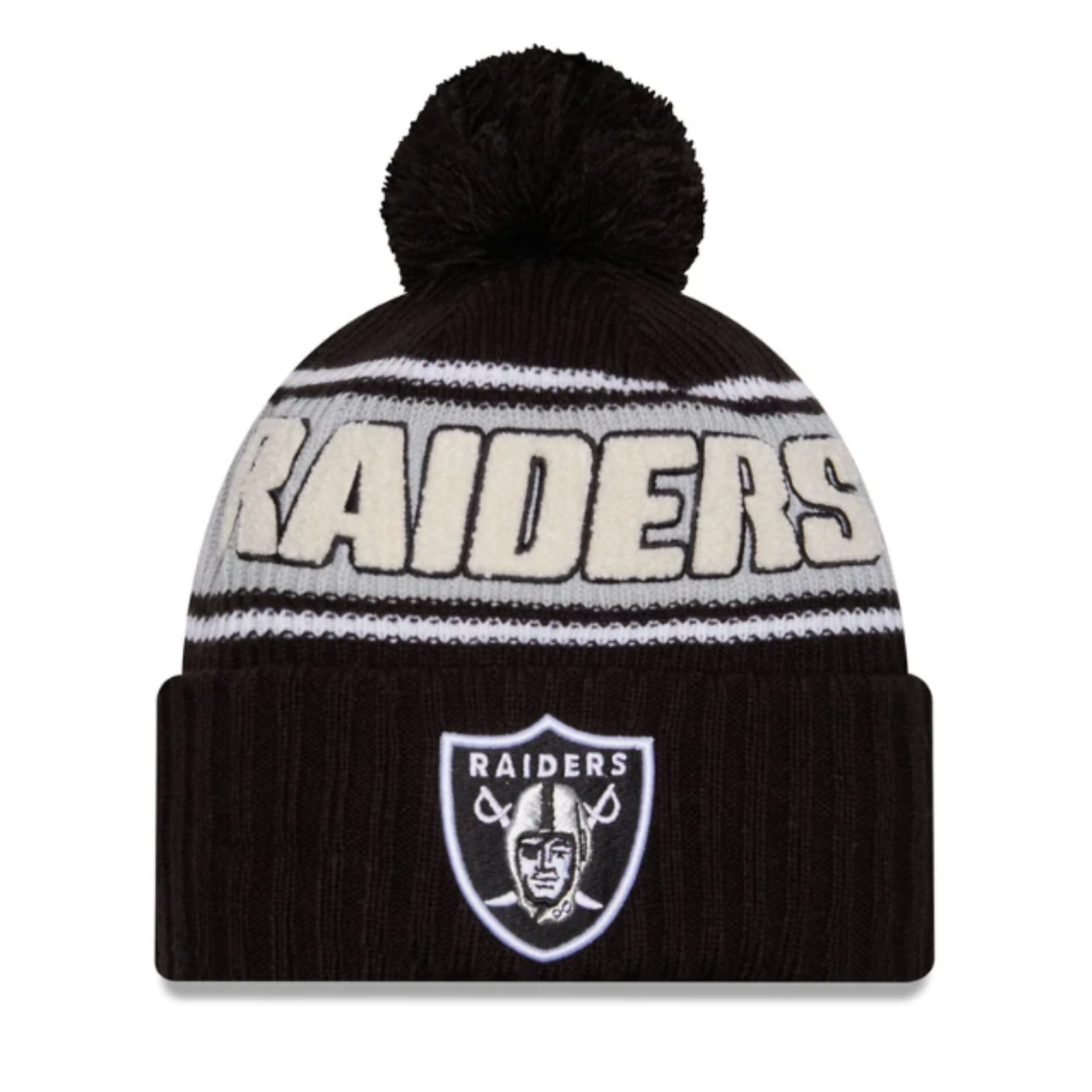 New Era 2024 Las Vegas Raiders Cold Weather Sport Pom Knit