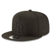 New Era 9Fifty Colorado Rockies All Black snapback cap.