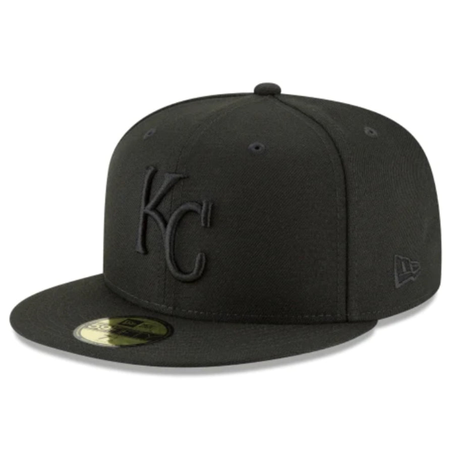 New Era Kansas City Royals KC Black on Black 59FIFTY Fitted Hat