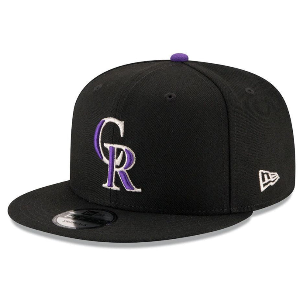 New Era 9Fifty Colorado Rockies Black snapback cap.