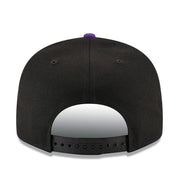 New Era Colorado Rockies CR Black 9FIFTY Snapback Hat back view