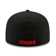 Back View of New Era Kansas City Chiefs KC Black 59FIFTY Fitted Cap