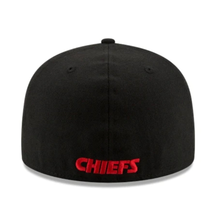 Back View of New Era Kansas City Chiefs KC Black 59FIFTY Fitted Cap