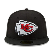 Front View of New Era Kansas City Chiefs KC Black 59FIFTY Fitted Cap